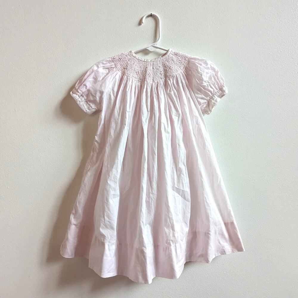 Strasburg Heirloom Dress Girls Sz 18m Pink Smocked Therese Andy Classic Dainty